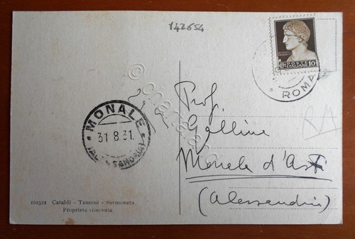 Cartolina Sermoneta - Castello Caetani - 1931 - Imagen 2 de 2