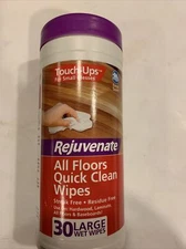 Rejuvenate 30 Large Wet Wipes - All Floors Quick Clean - Fresh Scent - NEW
