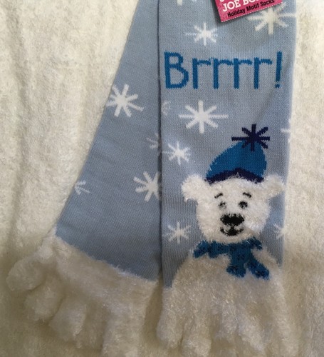 JOE BOXER Ladies Polar Bear Snowflake TOE SOCKS Soft And Cozy ~ New - Picture 2 of 2