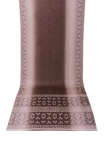 Arte de tela artesanal suave de 5 yardas de seda crepe puro marrón saris puro crepe estampado sari - Imagen 3 de 3