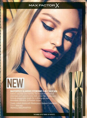 MAX FACTOR Cosmetics Magazine Print Ad Candice Swanepoel MASCARA VTG 2015
