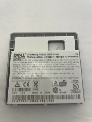 Vhbw Batteria Compatibile Per Dell Axim X30, X3, X3i – 950 MAh, 3,7V, Li-Ion, Sostituzione 310-4268, X1111