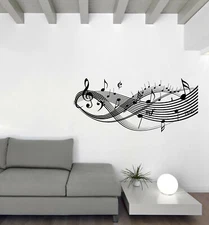 Vinyl Decal Wall Music Theme Notes Musical Signs Art Sticker (n1186)