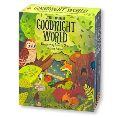 Little Explorers Goodnight World 3 Books Box Carmen Saldana Ages 0-5 Board Books