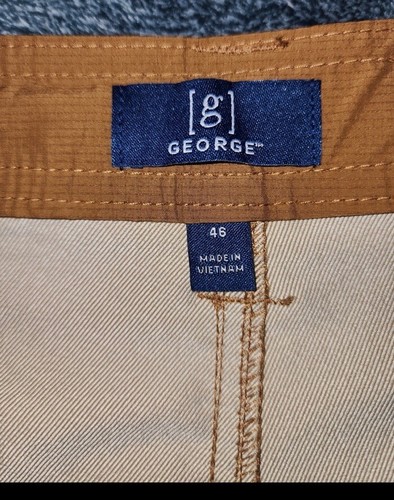 Nuevo George Talla 46 Dri Fit Casual Marrón Tostado Pantalones Cortos - Imagen 4 de 5