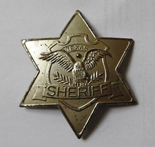 Abzeichen Spielzeug Vintage - Texas Sheriff-Stern Metall - Ideal DBGM GERMANY (A