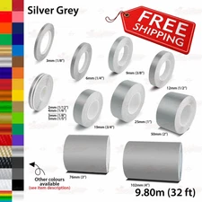 SILVER GREY Roll PIN STRIPE Body PinStriping Trim Line TAPE Decal Vinyl Stickers