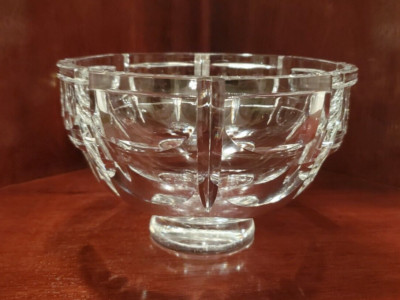 ORREFORS CRYSTAL ACCENT OR CANDY BOWL GA 395/1 -SIGNED