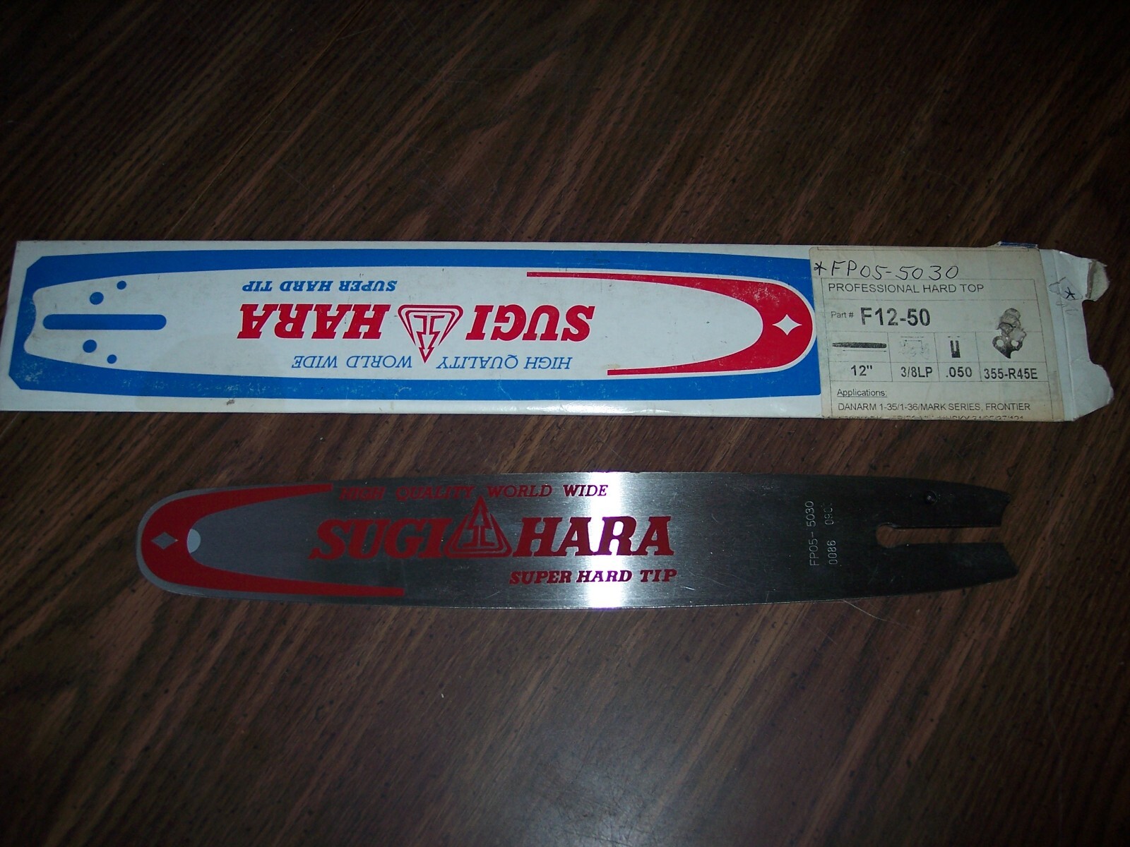NOS 12" SugiHara F1250 Chainsaw Guide Bar JonseredHusqvarnaPartner