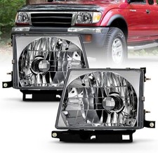 Chrome Headlight Pair W Bulb For Toyota Tacoma 1997-2000 2wd 1998-2000 4wd Chrome Headlight Pair W Bulb For Toyota Tacoma 1997-2000 2wd 1998-2000 4wd