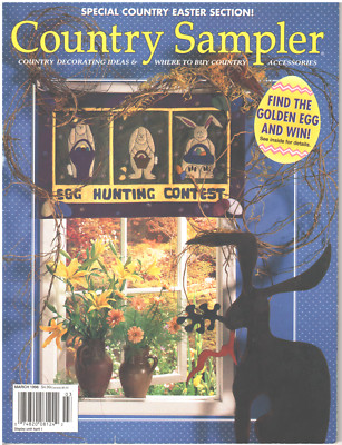 COUNTRY SAMPLER Magazine March 1998 Decorating Ideas Special Easter Section
