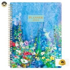 2025 Weekly Monthly Planner 8" x 10" with Sturdy Cover Premium Paper Twin-Wire