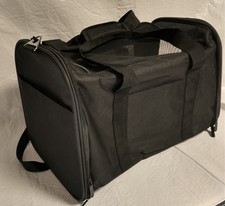Pet Travel Carrier for Cat Dog Soft Sided Mesh Black 16" x 10" x 10"