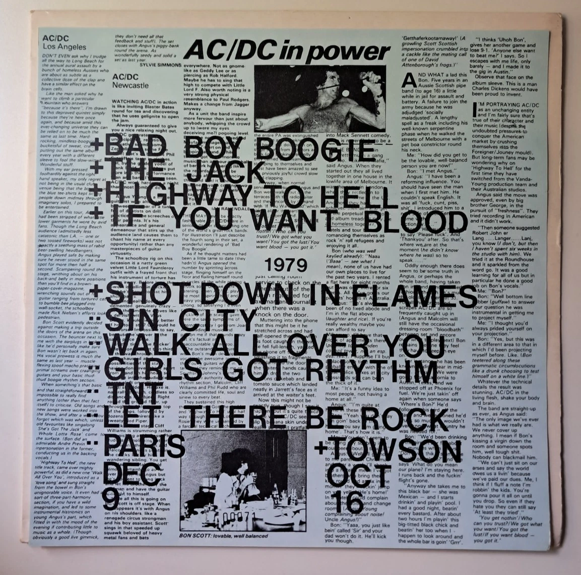 ACDC Live 79 red vinyl. AC/DC.
