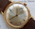 Vintage Timex Marlin Calendar Mens Watch 1967 Gold Dial Serviced Working Well