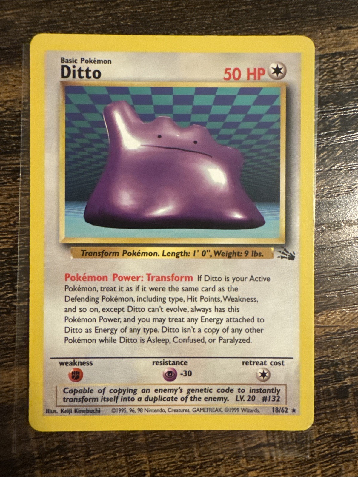 Ditto 18/62 Fossil Non Holo Pokemon TCG