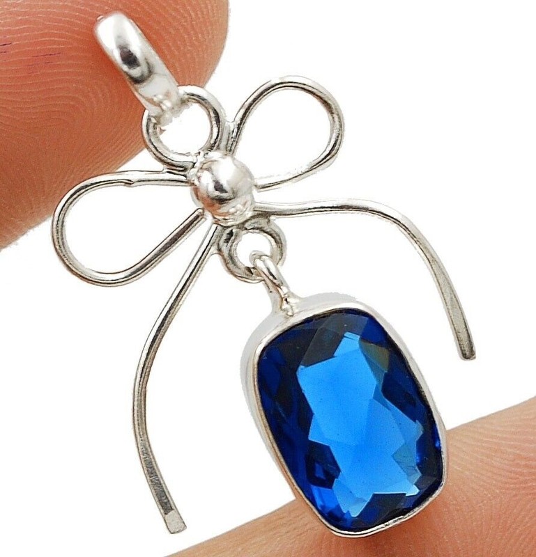 4CT Natural Kyanite 925 Solid Genuine Sterling Silver Pendant Jewelry @9-1