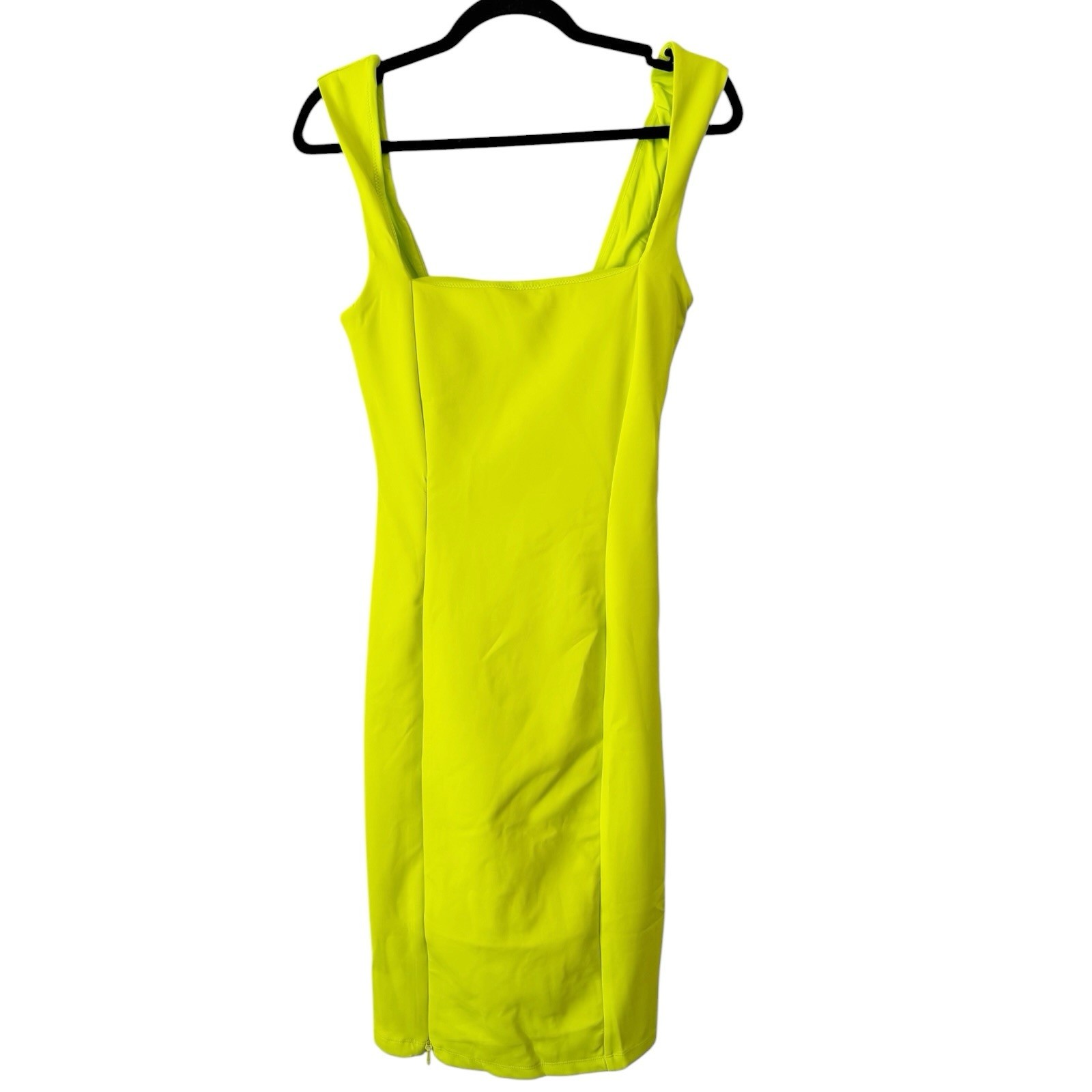 Dress Sleeveless Neon Yellow Shapewear Size Xl Nwd