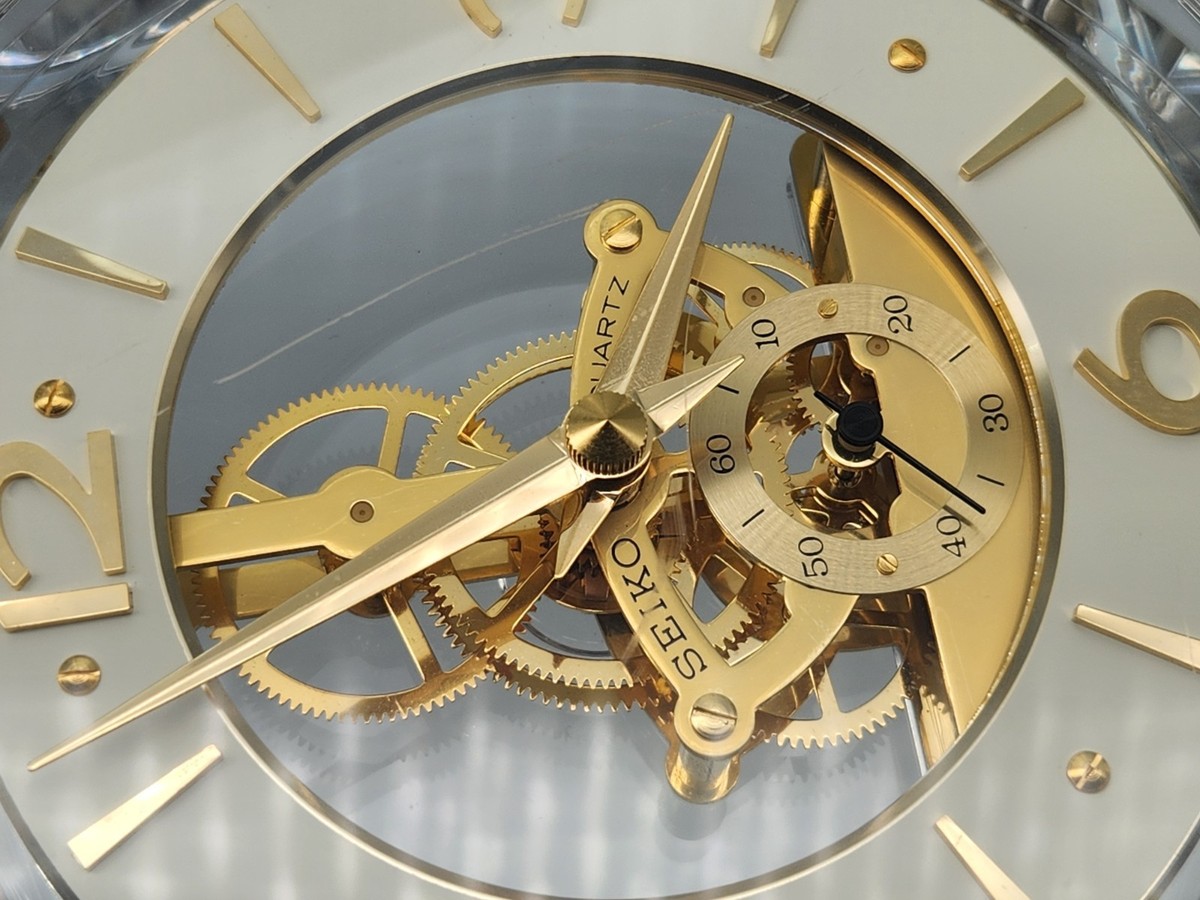 Orologio da scrivania - R. Gross - Cristallo - 1950-1960 Orologio da scrivania - R. Gross - Cristallo - 1950-1960