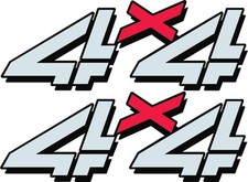 1 Set Of 2 Pcs 4x4 Decals Stickers For 98-07 Silverado 1500hd 2500 Hd Bed Side