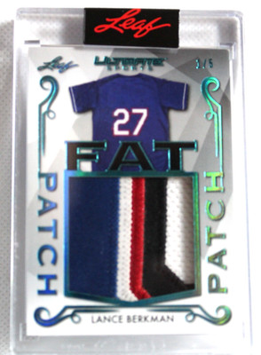 Lance Berkman - 2021 Leaf Ultimate Sports, FAT Patch 1/5 - Game-Used 5 Color