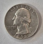 1958 D Washington Quarter - Circulated- Good Condition