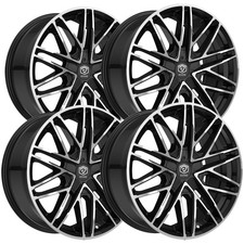 Set Of 4 Edge Street 352mb 18x8 5x1125x4.5 40mm Blackmachined Wheels Rims