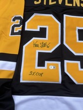 KEVIN STEVENS AUTOGRAPH SIGNED REPLICA JERSEY JSA PITTSBURGH PENGUINS CUPS GOALS