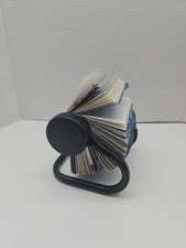 Rolodex Black Rotary Card File Wheel Office Desk Organizer Blank Cards