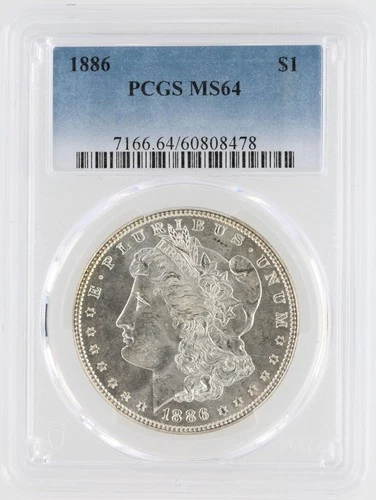 1886 Morgan Silver Dollar PCGS MS64 S$1 Philadelphia Minted No Reserve