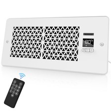 Register Booster Fan for 4" x 10" Register Holes with Remote Control and Ther...