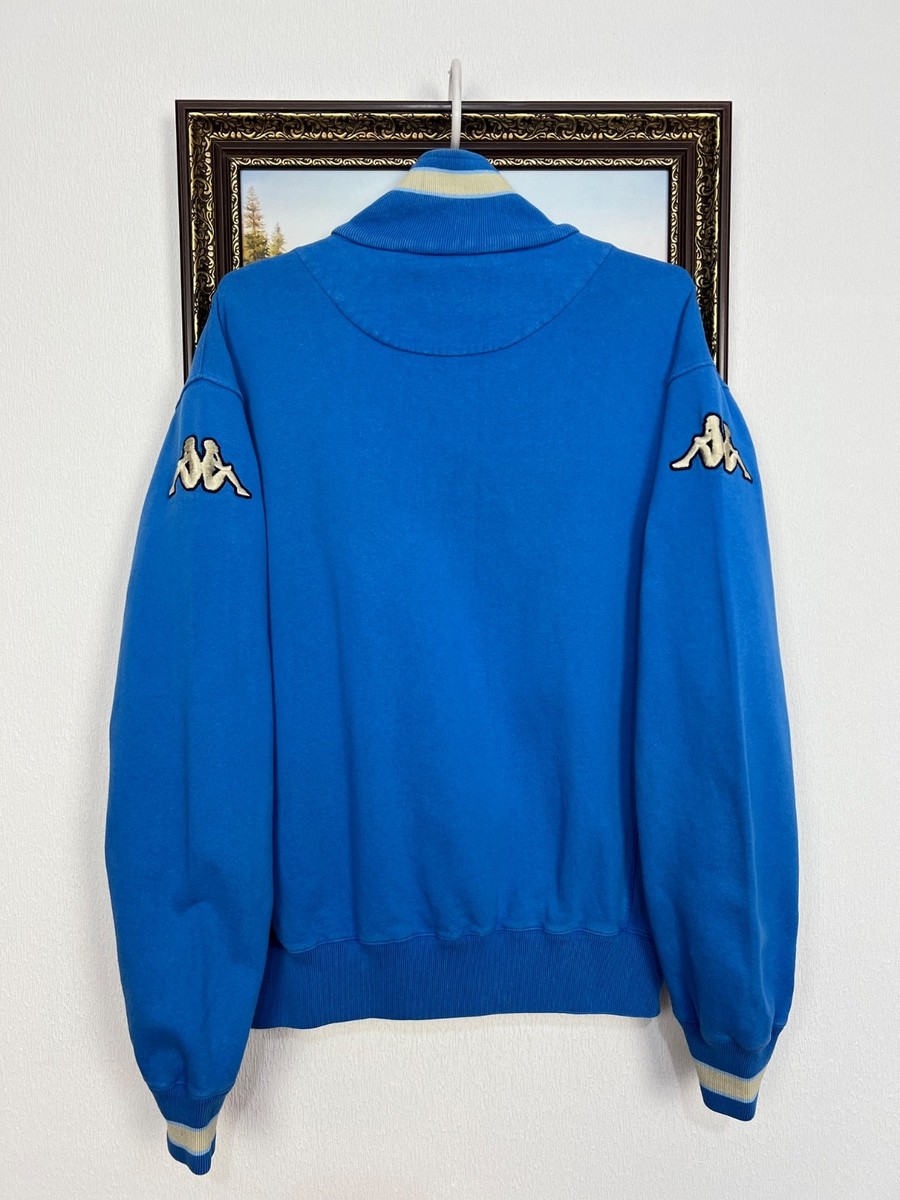 Vintage Kappa Italy Football Jacket Soccer Blue National Track Top