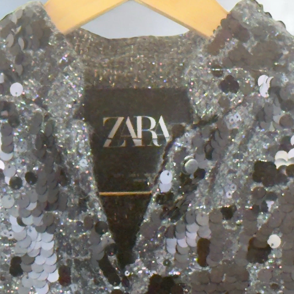 A622 ZARA JACKET EMBROIDERED SEQUINS BLAZER KIMONO COAT TRINNY WOODALL - S - Image 3 of 4