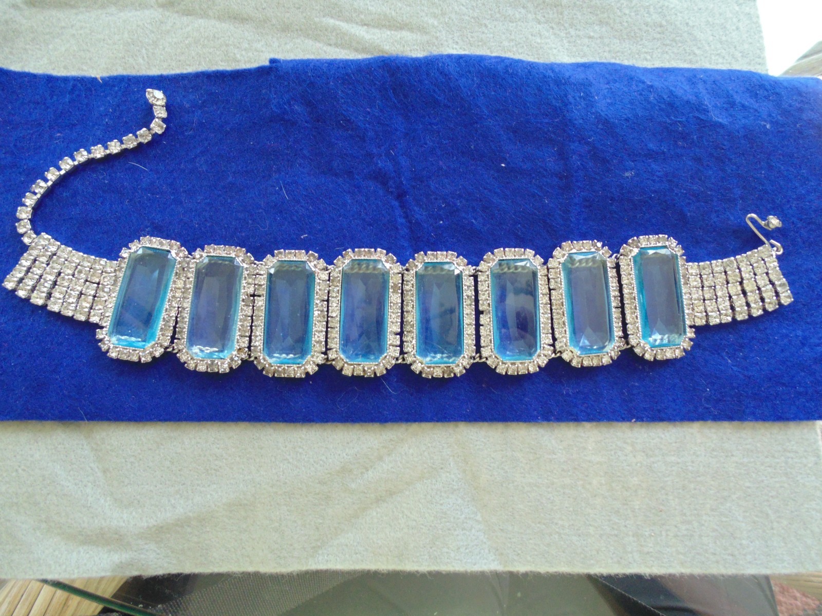 Vtg Exquisite Mega Rectangular Aquamarine Crystal… - image 2