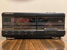 Soundesign AMFM alarm clock radio cassette player model 3827 vintage tested work