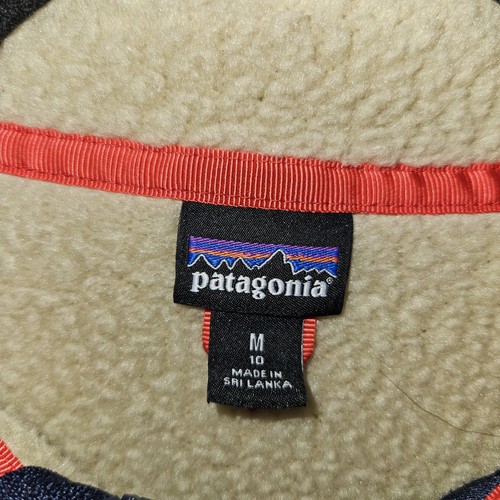 Patagonia Cream Retro Pile Fleece 1/4 Zip Pullover Kids Size Medium Boys Girls - Picture 8 of 20