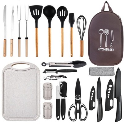 Silicone Camping Cooking Set Car Camping Essentials Cooking Kitchen Set, RV C...