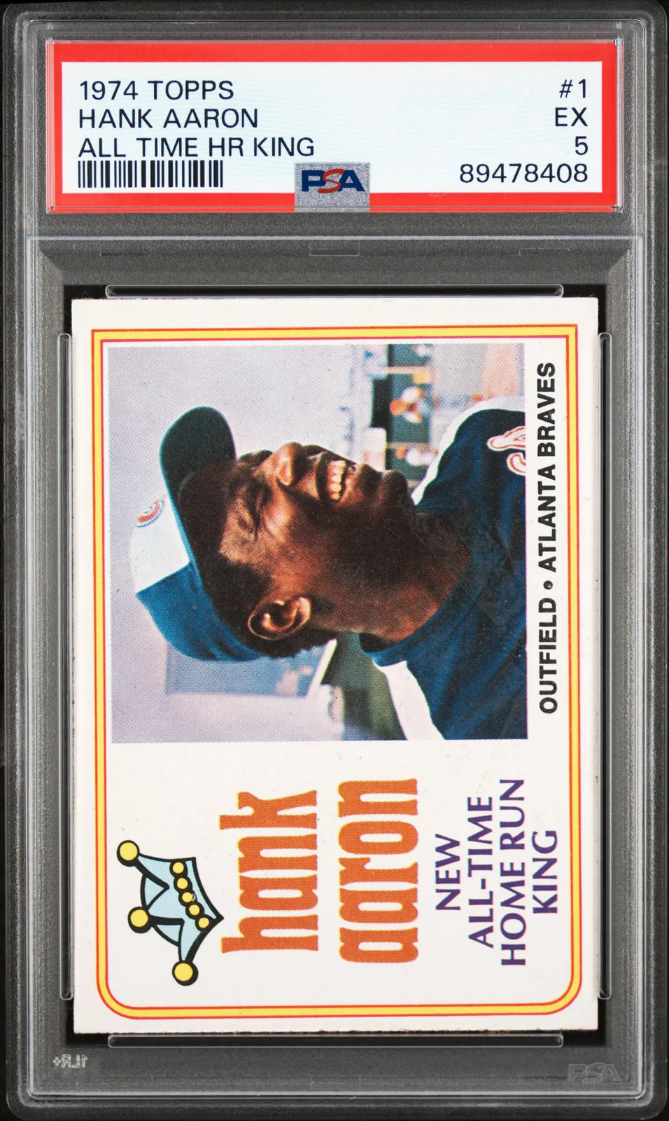 1974 Topps Hank Aaron #1 All Time HR King PSA 5