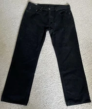 Levi’s Black Denim Jeans W38 L34 Classic Straight Fit Authentic Levi Strauss