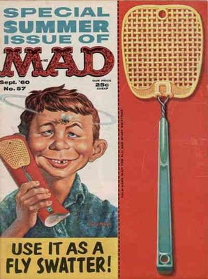 #ad Mad #57 VG; E.C low grade September 1960 Fly Swatter Cover magazine w Bag $18.98