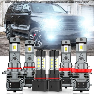 For Cheverlet Tahoe 2015-2020 6pcs LED Headlight+Fog Light Bulbs Combo Kit 6000K
