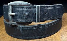 Reversible Black Leather/ Brown Faux Belt Sz42-43 1.5 Wide GUC