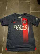 Nike PSG Paris Saint-Germain Home Shirt Mbappe 7 Qatar Airways Blue L Short