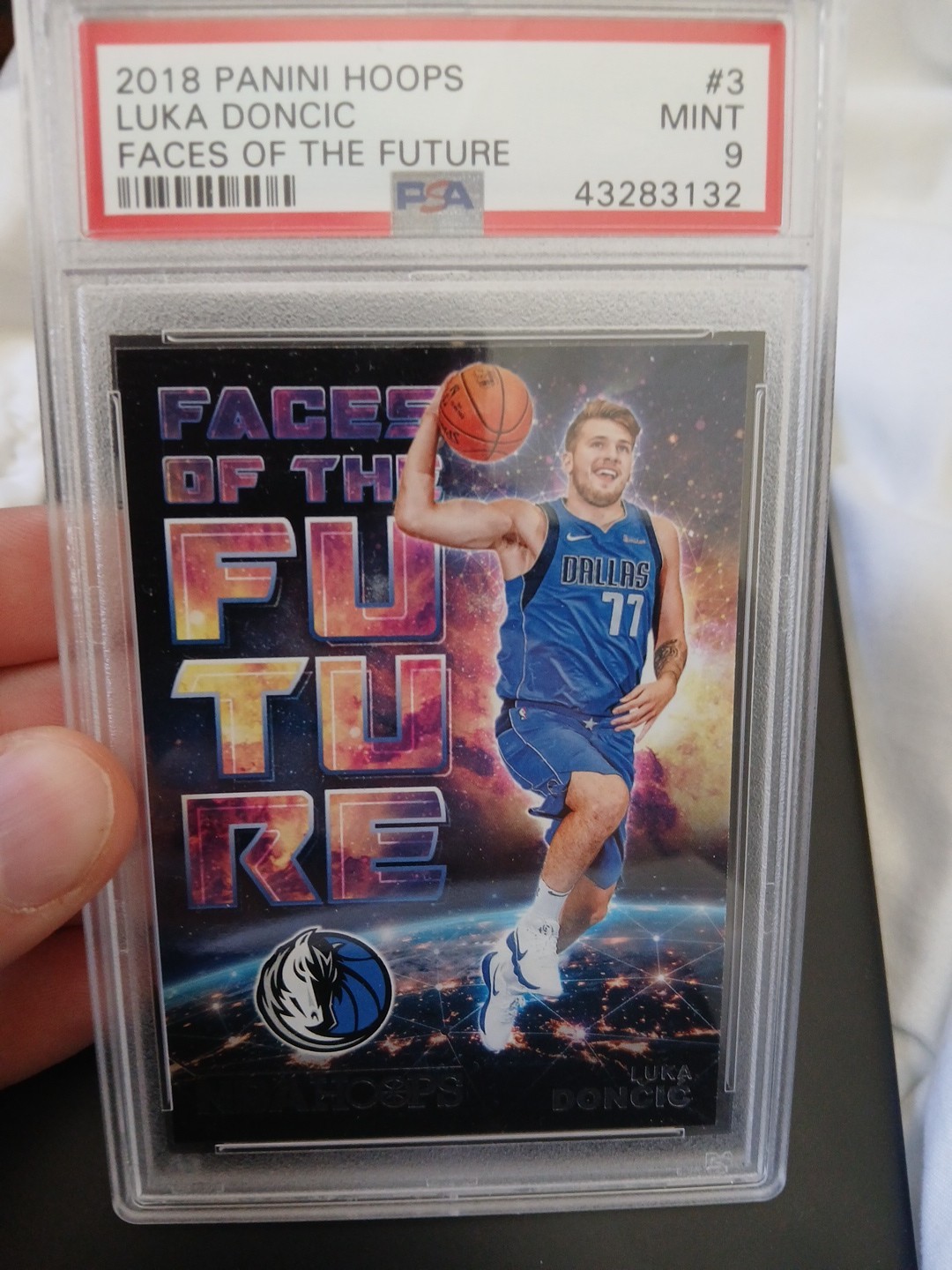 2018 Panini Hoops Luka Doncic Faces Of The Future Rookie Rc Psa 9