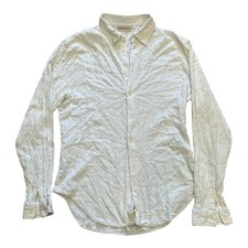Vintage Emporio Armani White Cotton Shirt Men  s Size L Long Sleeve Button Up