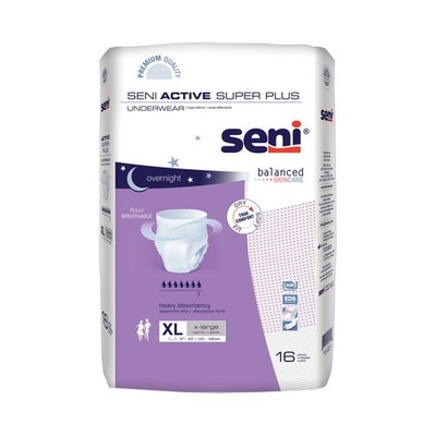 Seni Active Super Plus Incontinence Underwear Overnight Absorbency Unisex XL