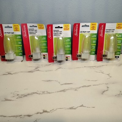 Retro Sunbeam LED Night Light & Guide Marker clear/white only 0.3watt Lot of 5