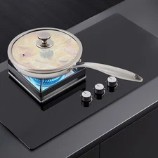 Stainless Steel Frying Pan, Frying Pan [316 Double-sided Full Screen+glass Cover