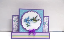 Card Kit All Occasion Center step card  Hummer & Columbine Total of 4 w/ envies