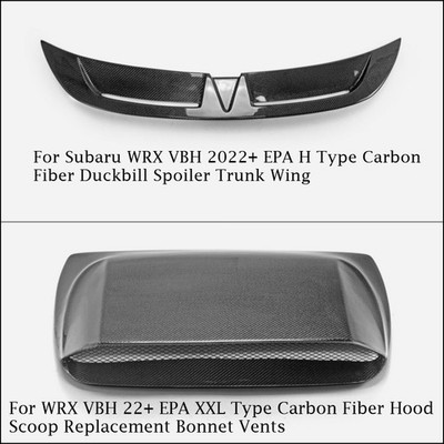 For Subaru 22+ WRX VBH Hood Scoop Bonnet Vent/Duckbill Spoiler Trunk Wing Carbon